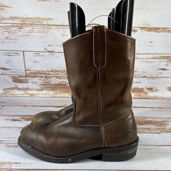 Red Wing Pecos Nailseat Western Work Boots Heritage Men’s Size 10.5 D USA Brown - Picture 1 of 7